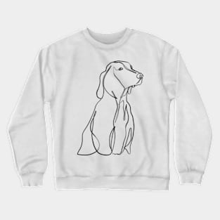 Dog minimal one line art Crewneck Sweatshirt